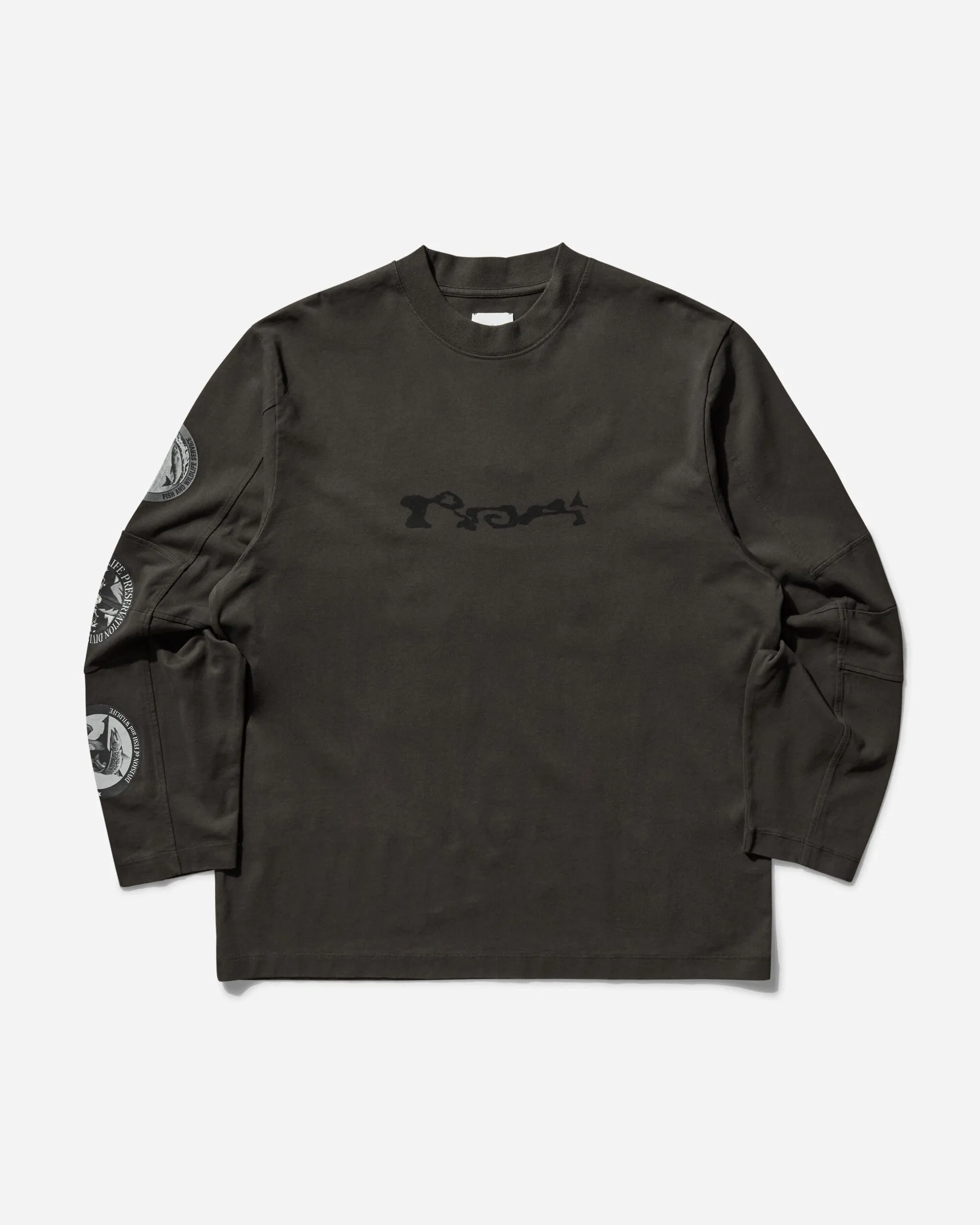 T-shirt à manches longues pour hommes Noir Olive