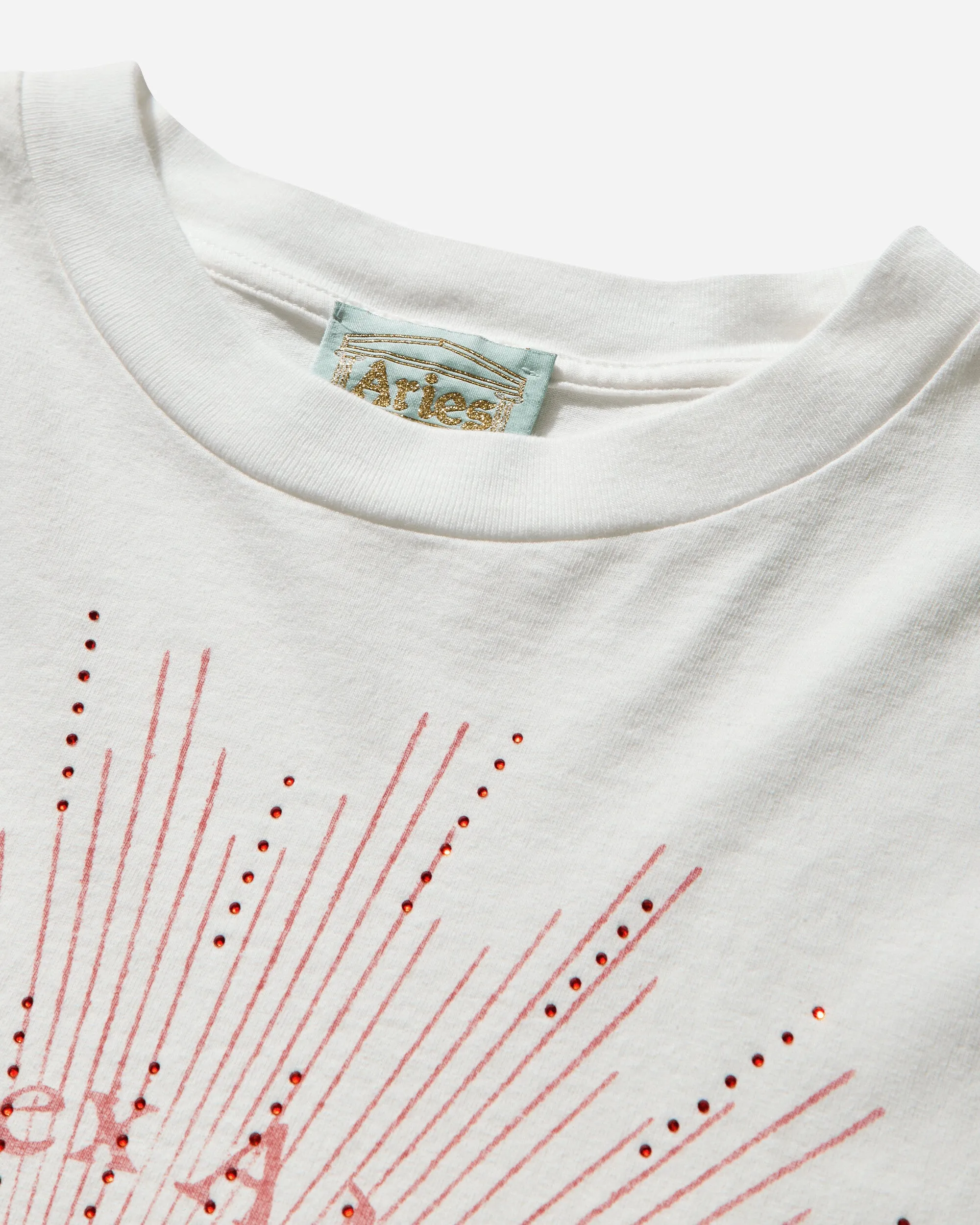 T-shirt délavé Aries Ex Amino pour homme blanc cassé