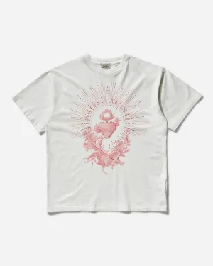 T-shirt délavé Aries Ex Amino pour homme blanc cassé