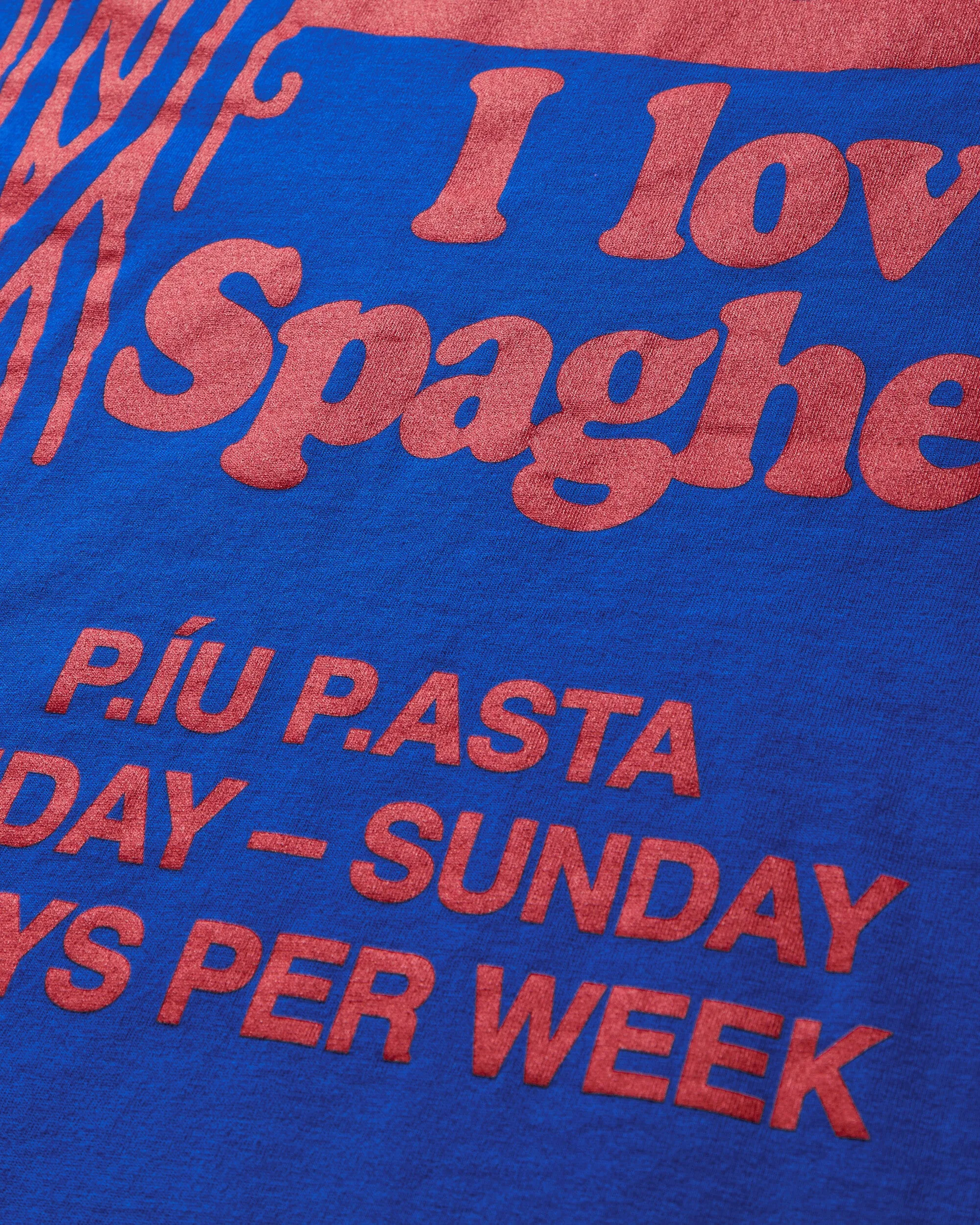 T-shirt pour hommes I Love Spaghetti II Bleu vif