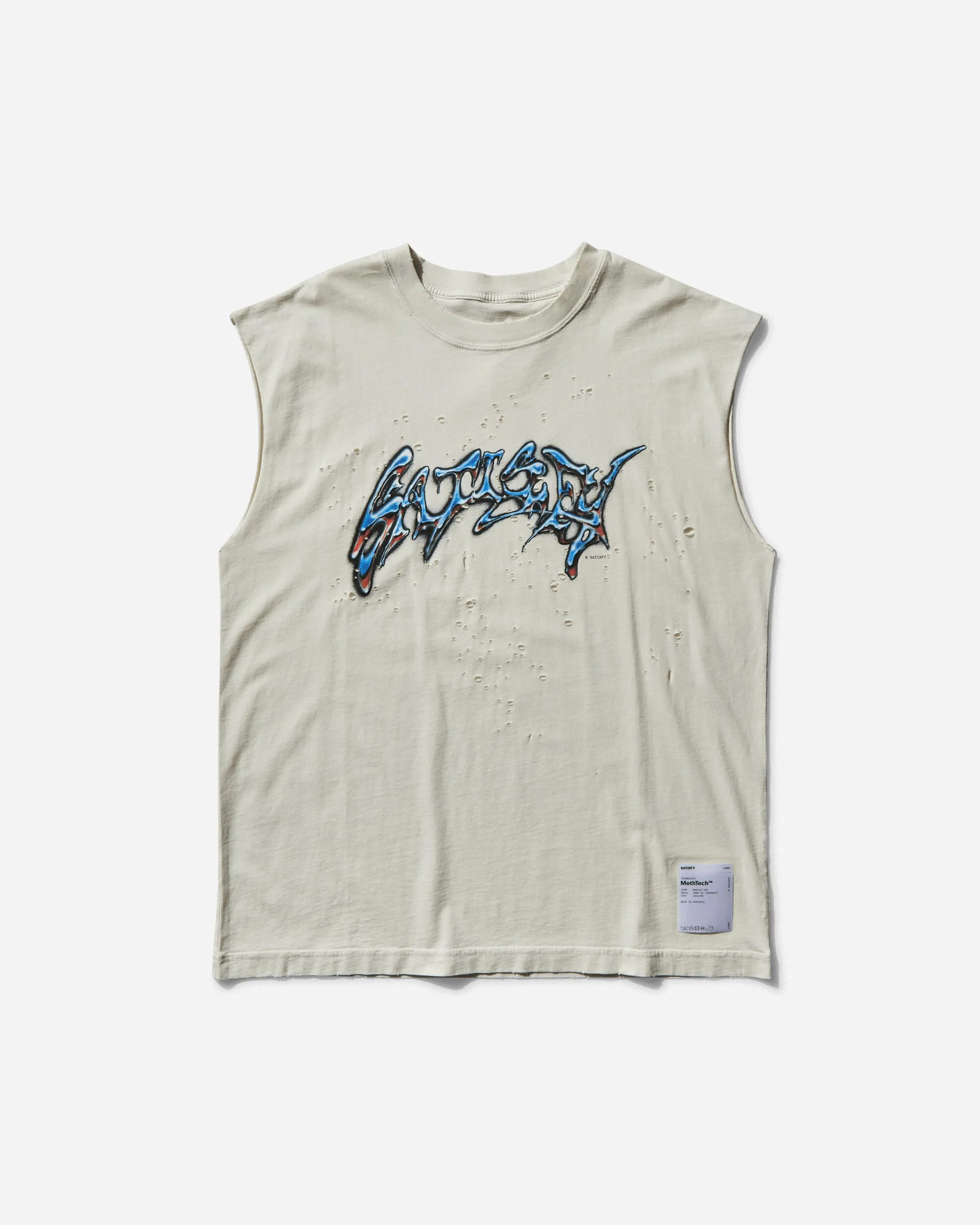 T-shirt musclé MothTech pour homme - Blanc cassé