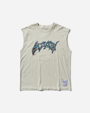 T-shirt musclé MothTech pour homme - Blanc cassé