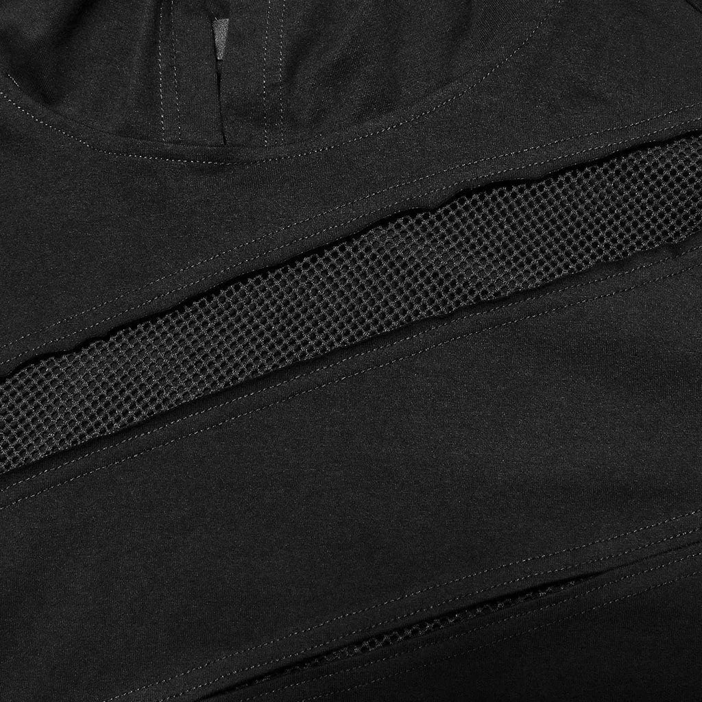 T-shirt Punk pour Homme à Capuche avec Empiècements en Maille