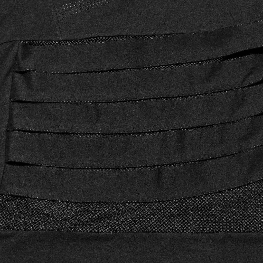 T-shirt Punk pour Homme à Capuche avec Empiècements en Maille