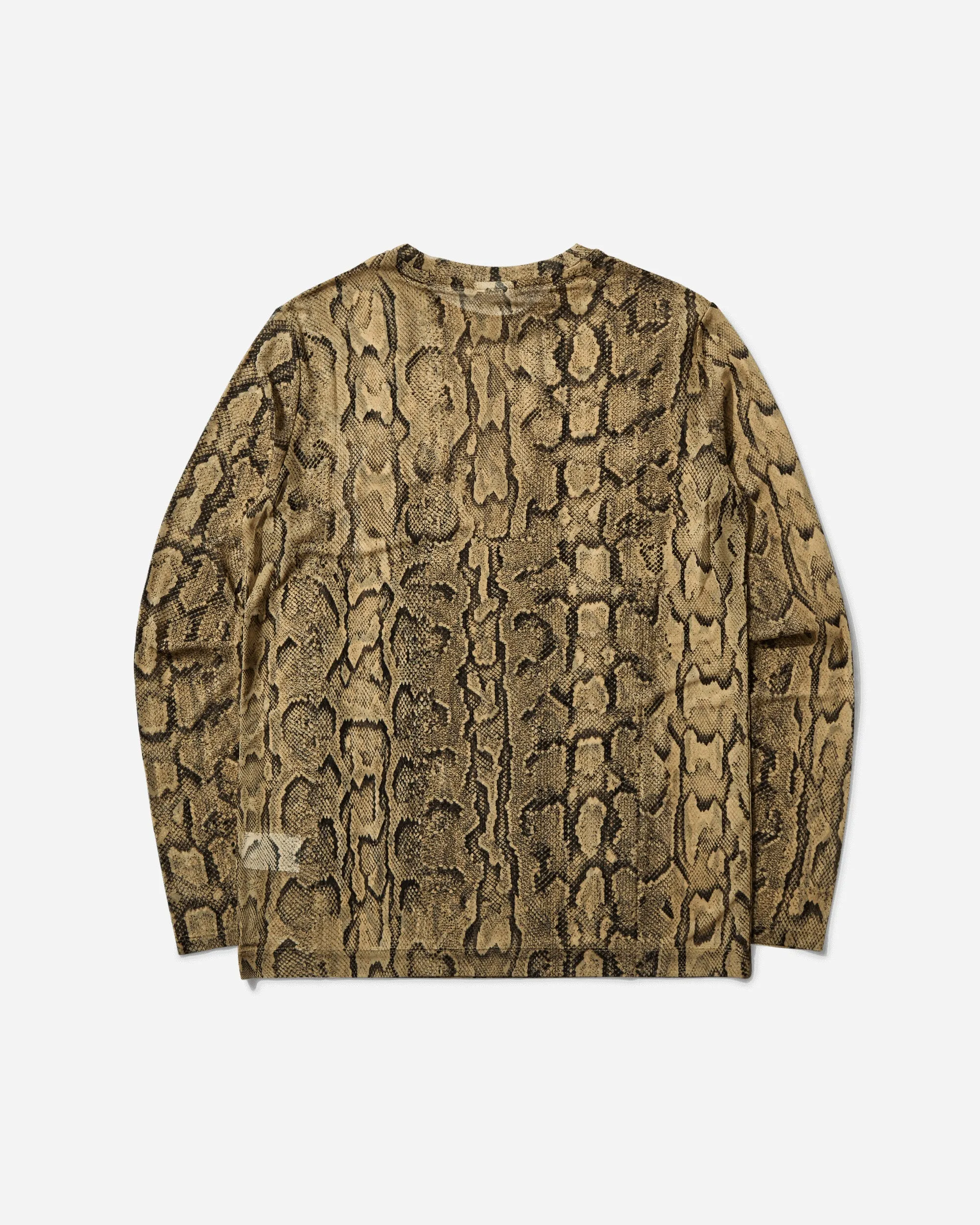 T-shirt manches longues imprimé serpent sable pour homme