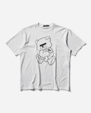 T-shirt Signature Ours en Peluche Homme Blanc