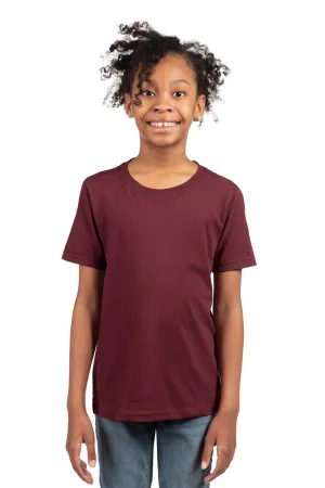 T-shirt à col rond Next Level Youth en jersey fin à manches courtes - Marron
