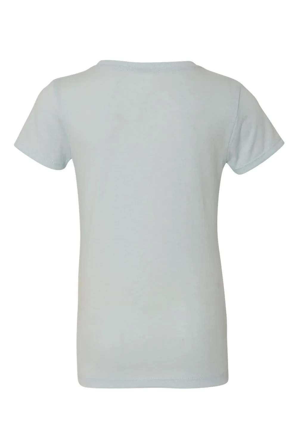 T-shirt à col rond manches courtes Next Level Youth Princess CVC - Bleu glace
