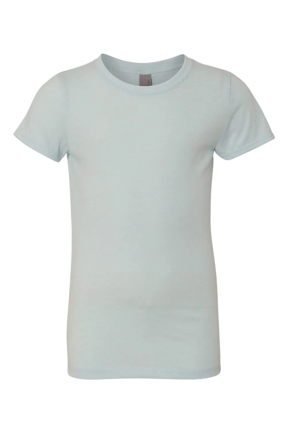 T-shirt à col rond manches courtes Next Level Youth Princess CVC - Bleu glace