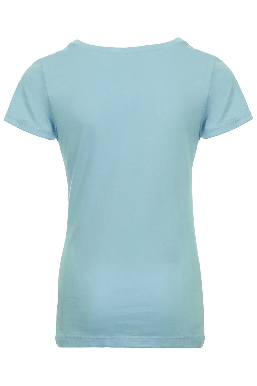 T-shirt à manches courtes col rond Next Level Youth Princess en jersey fin - Bleu Cancun