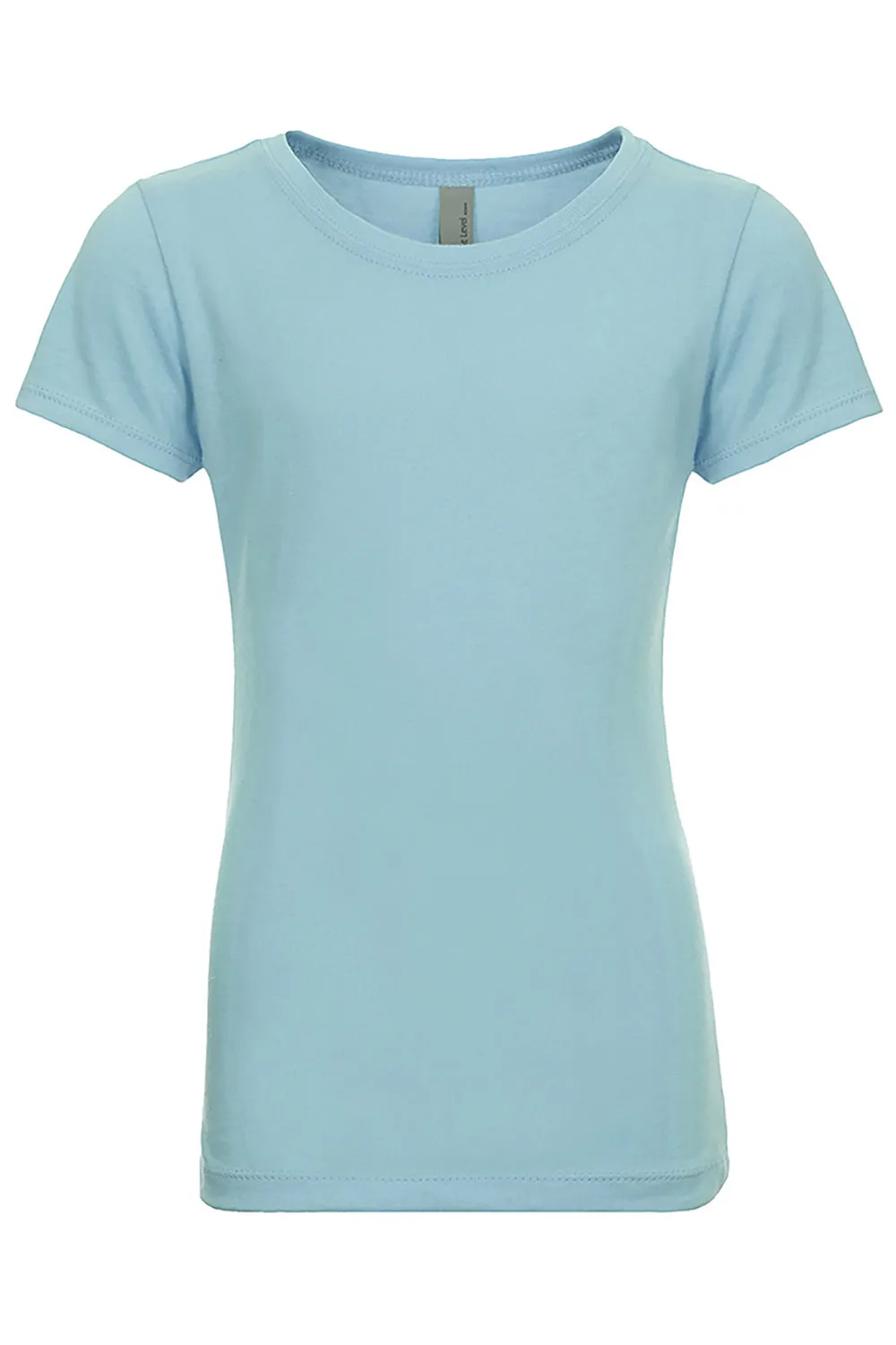 T-shirt à manches courtes col rond Next Level Youth Princess en jersey fin - Bleu Cancun