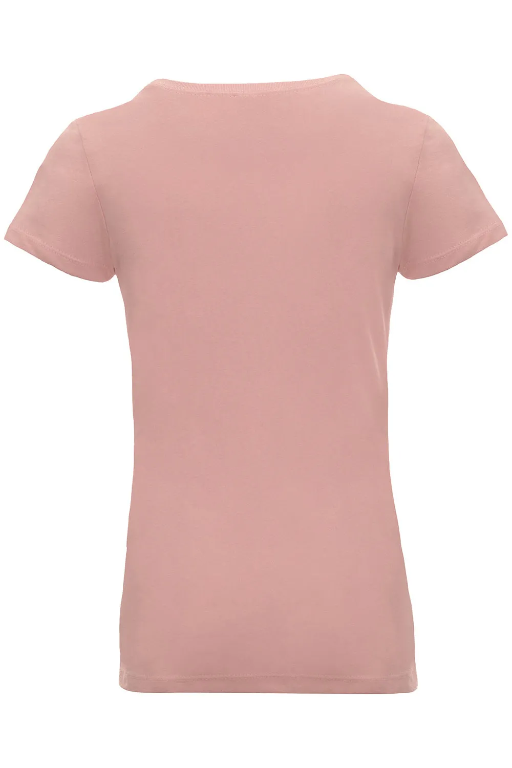 T-shirt à manches courtes col rond Next Level Youth Princess en fin jersey - Rose clair