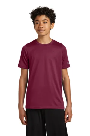 Nike Youth rLegend Dri-Fit T-shirt à manches courtes et col rond anti-humidité - Marron d'équipe