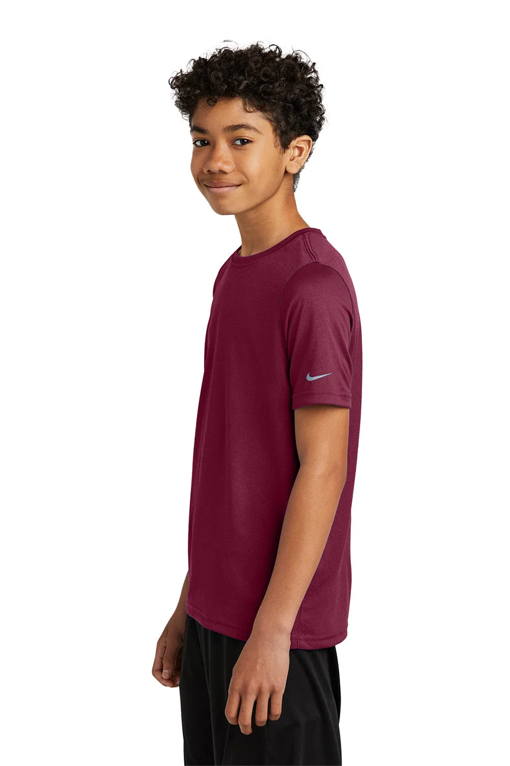 Nike Youth rLegend Dri-Fit T-shirt à manches courtes et col rond anti-humidité - Marron d'équipe