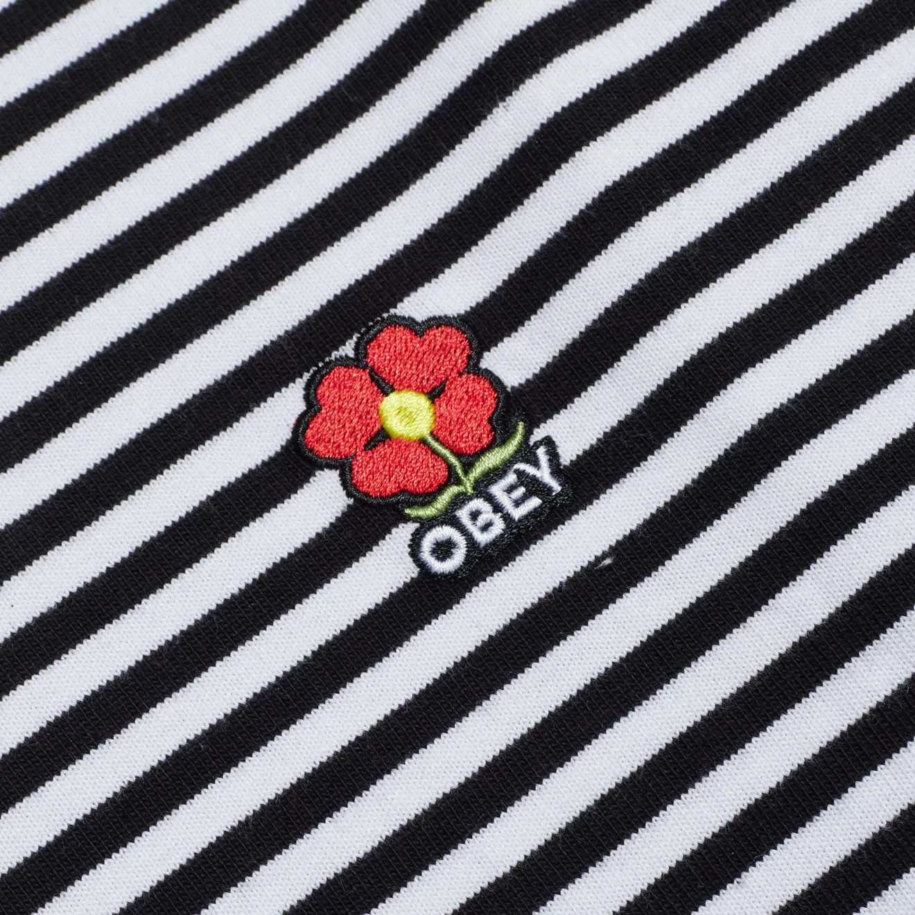Obey Womens Romelia Tee Manches Longues Noir Multi