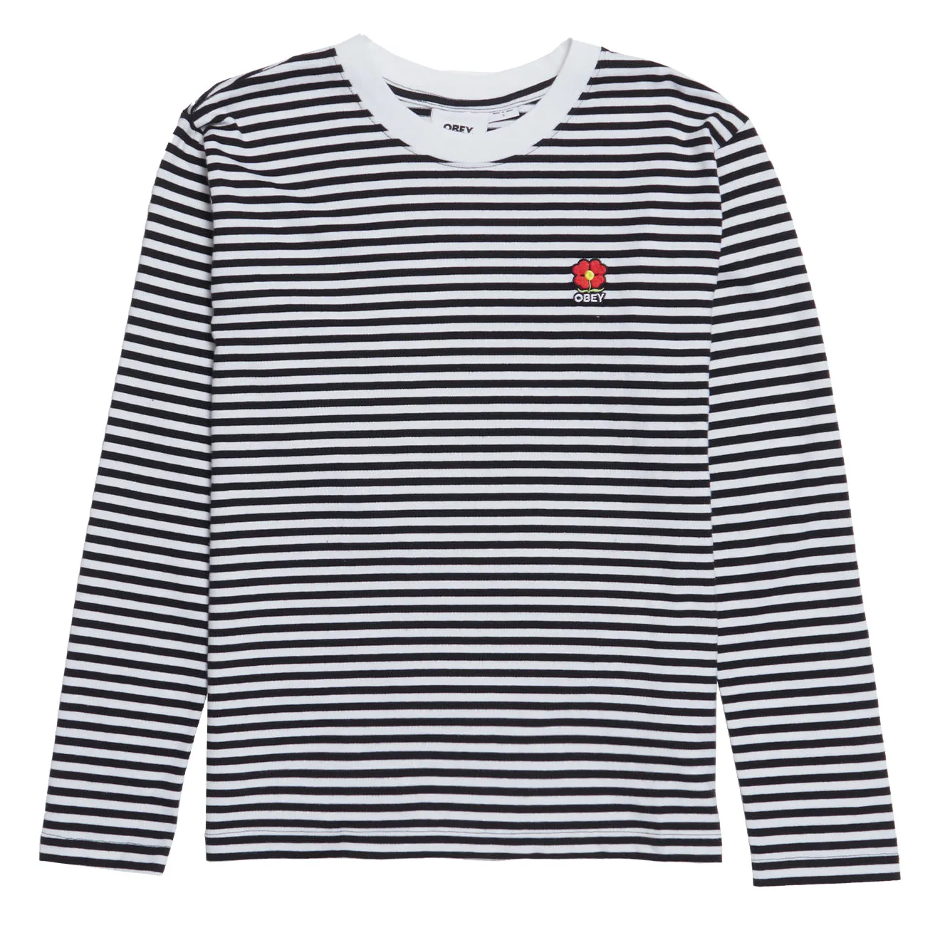 Obey Womens Romelia Tee Manches Longues Noir Multi