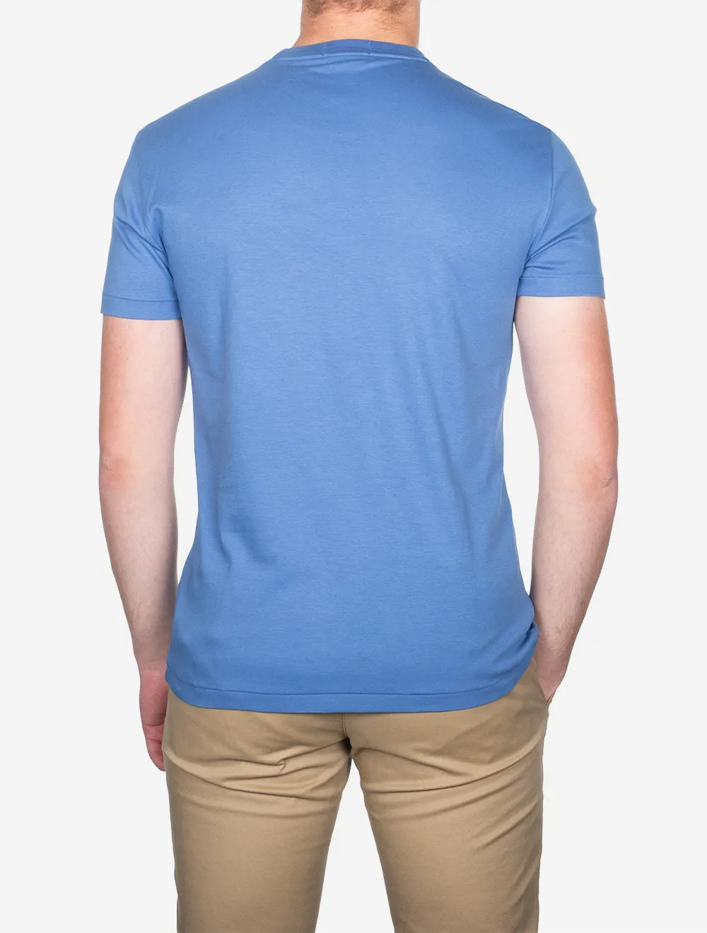 T-shirt Pima à manches courtes Bleu