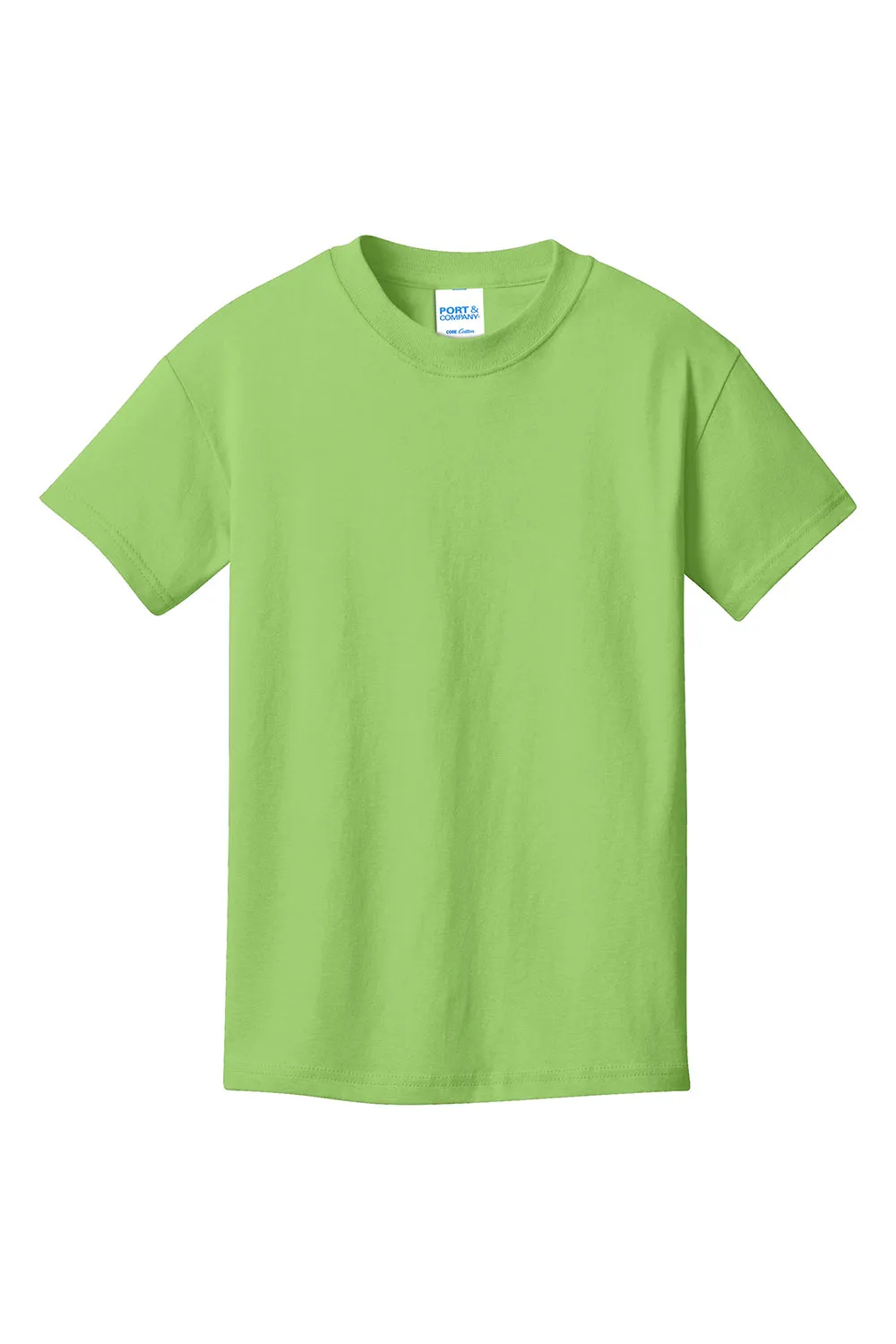 Port & Company T-shirt à manches courtes col rond pour jeunes - Vert lime