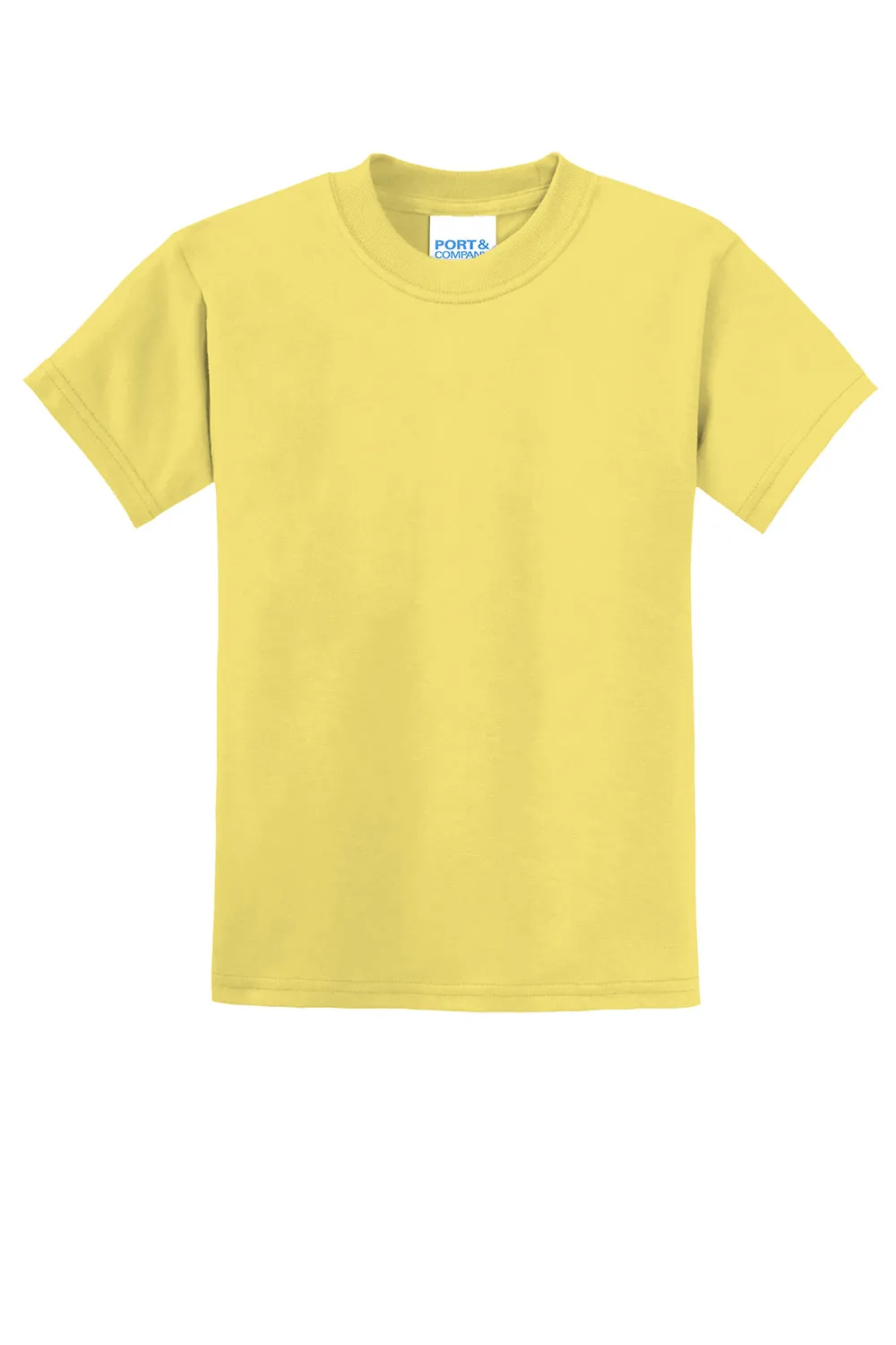 Port & Company T-shirt à manches courtes et col rond pour jeunes - Jaune