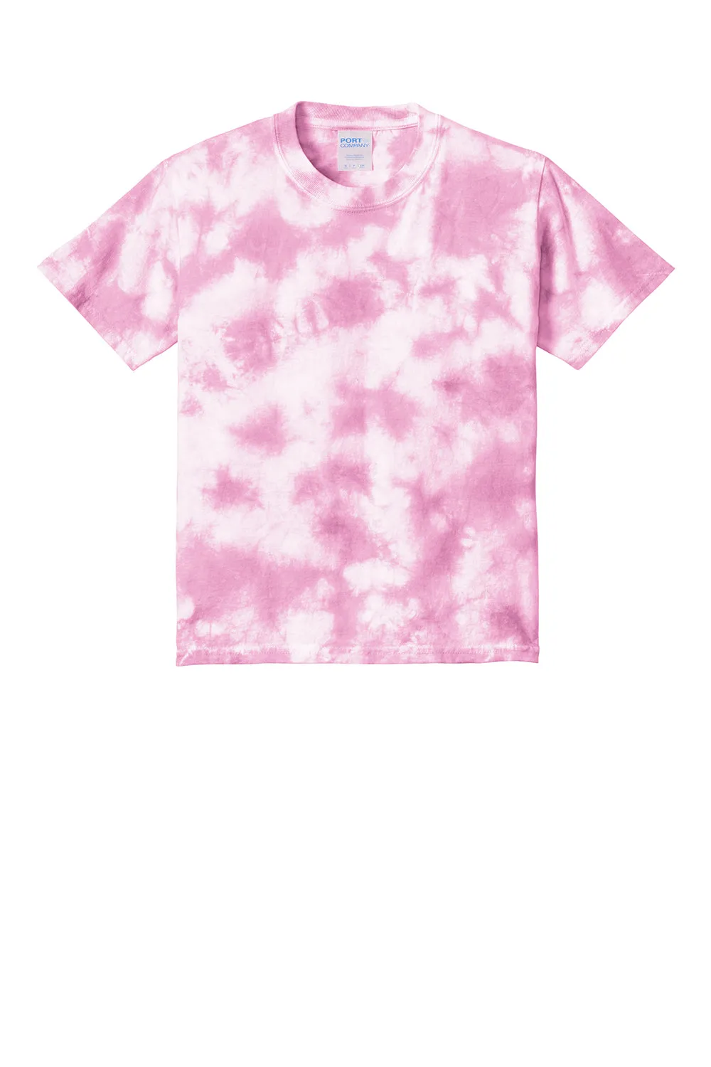Port & Company Youth Crystal Tie-Dye T-Shirt à Manches Courtes et Col Rond - Rose Vif