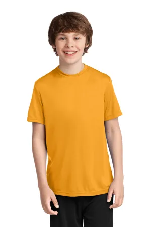 Port & Company Youth T-shirt à manches courtes col rond en Dry Zone Performance évacuant l'humidité - Or
