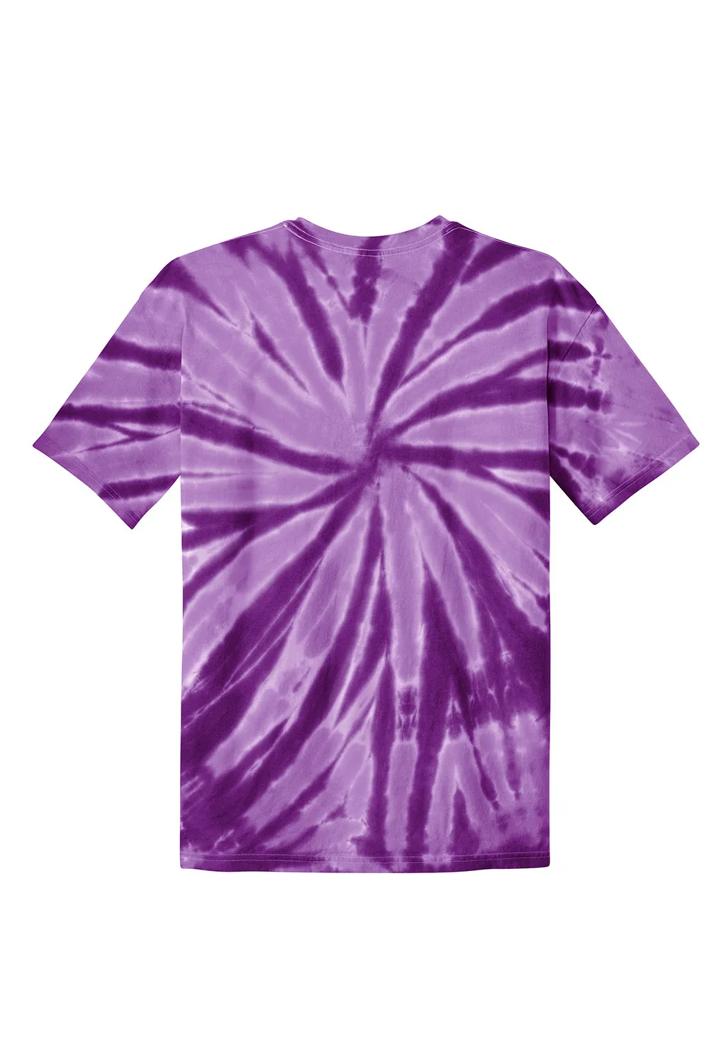 Port & Company Youth T-Shirt à Manches Courtes et Col Rond Teint en Tie-Dye - Violet