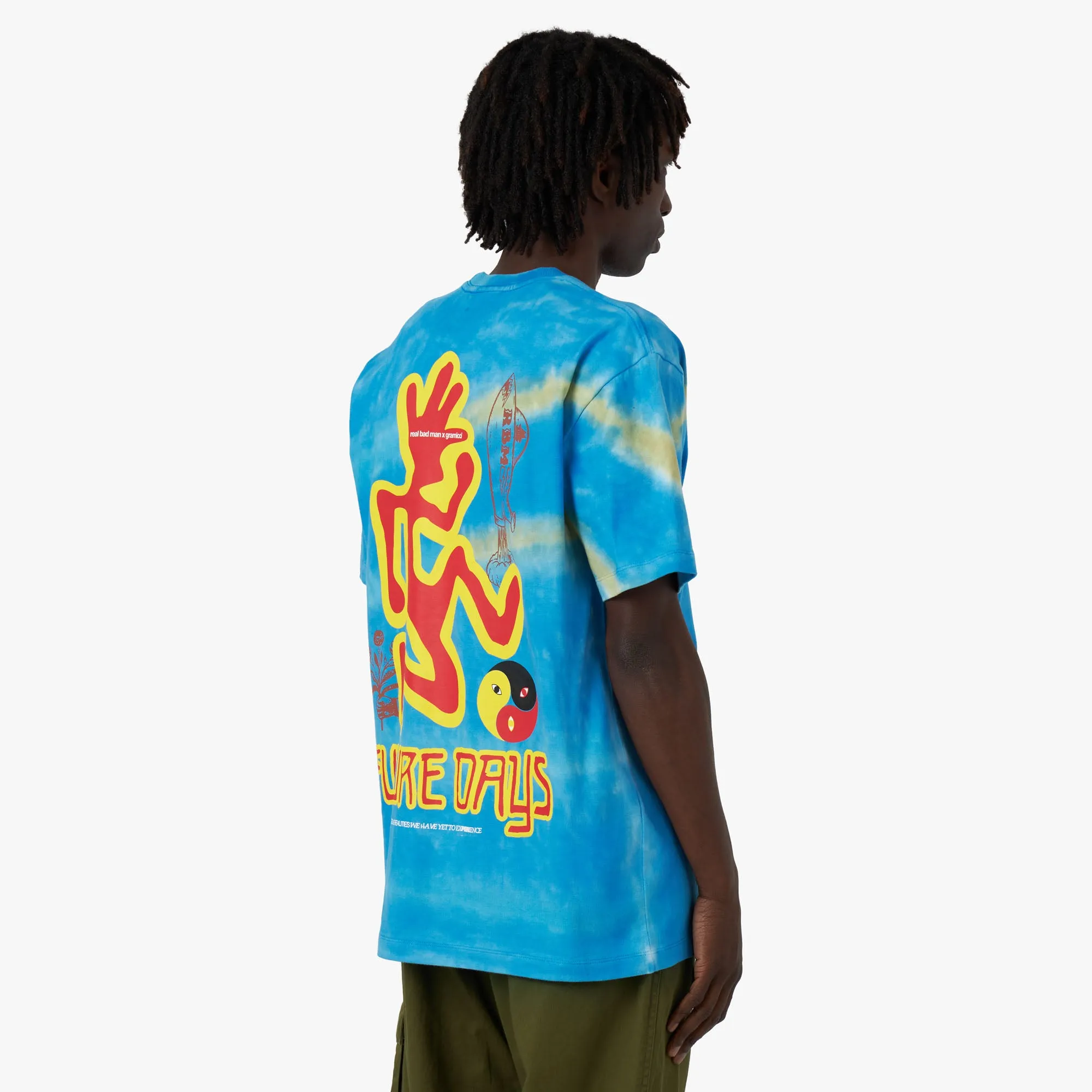 T-shirt Future Days Real Bad Man x Gramicci / Teinture nouée bleue
