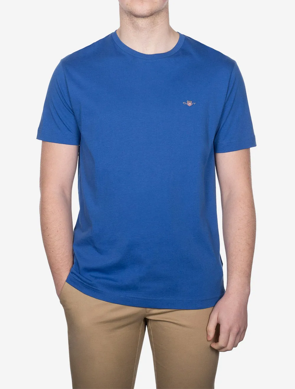 T-shirt Regular Fit Shield à manches courtes Bleu riche