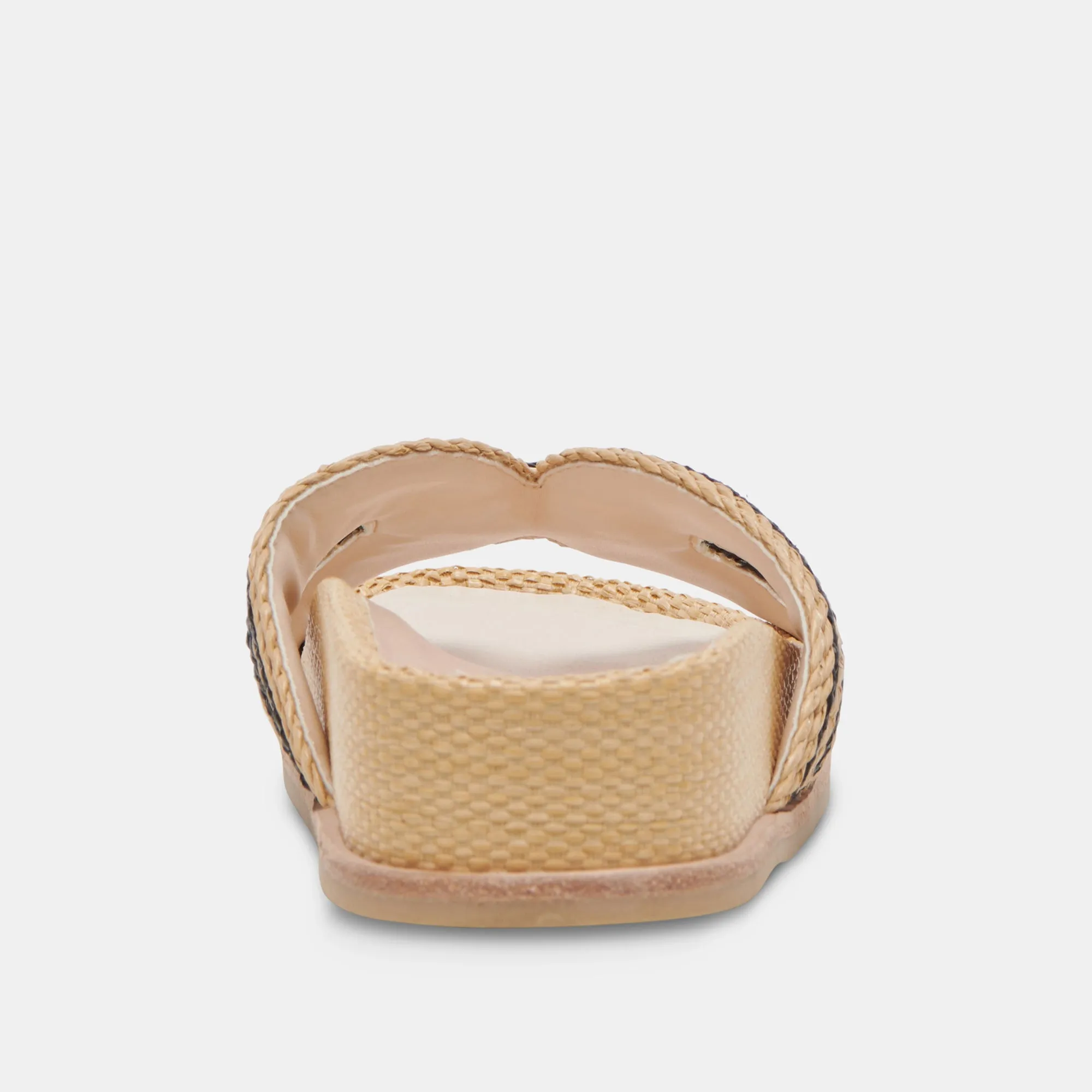 SELDA SANDALES LARGES RAFFIA NOIR NATUREL