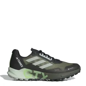Chaussures Adidas Terrex Homme Adidas Terrex Agravic Flow Gore-Tex Chaussures de Trail 2.0 Olive Strata / Wonder Silver / Green Spark