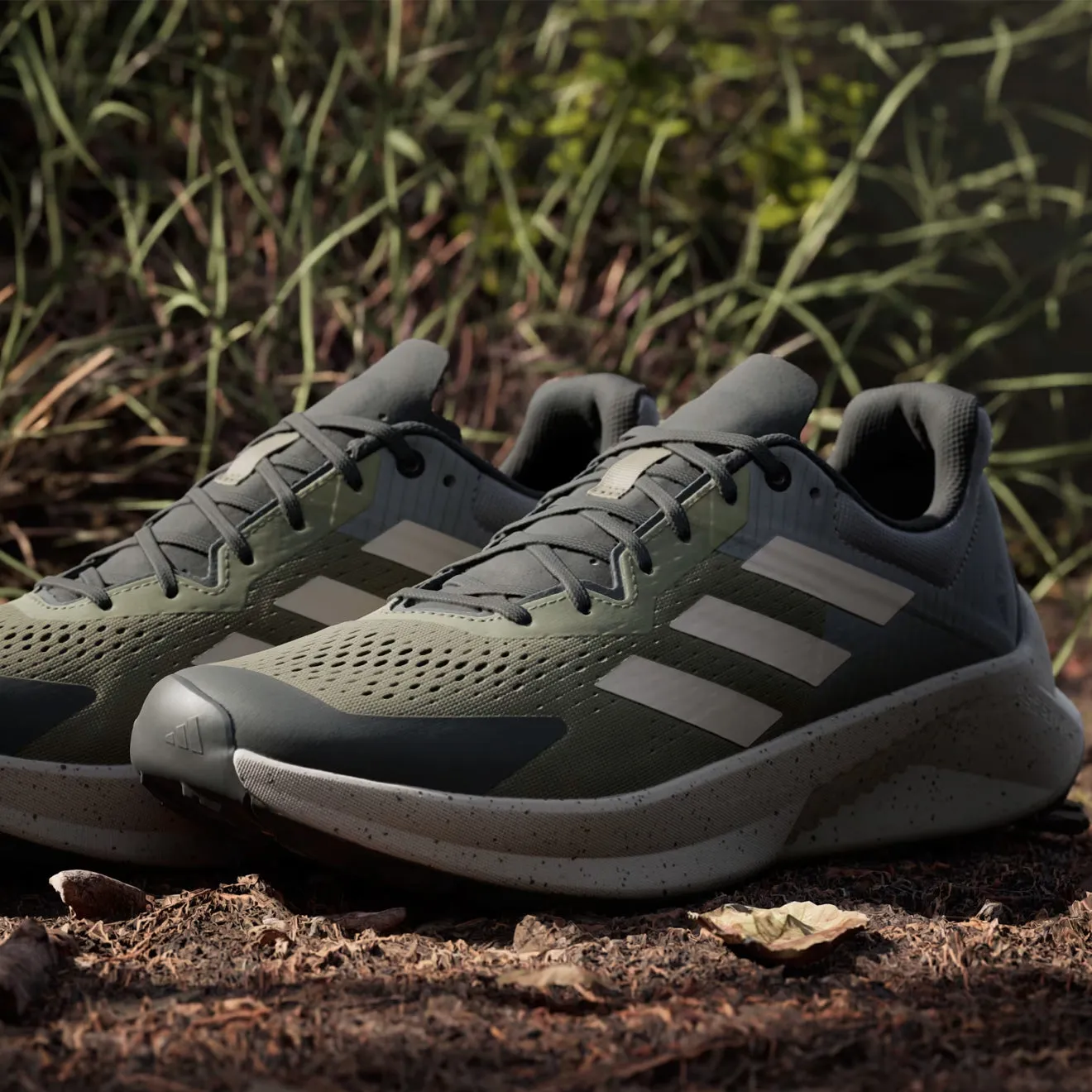 Chaussures Adidas Terrex Homme Adidas Terrex Soulstride Flow Chaussure de Trail Running Vert Strata / Beige Wonder / Charbon