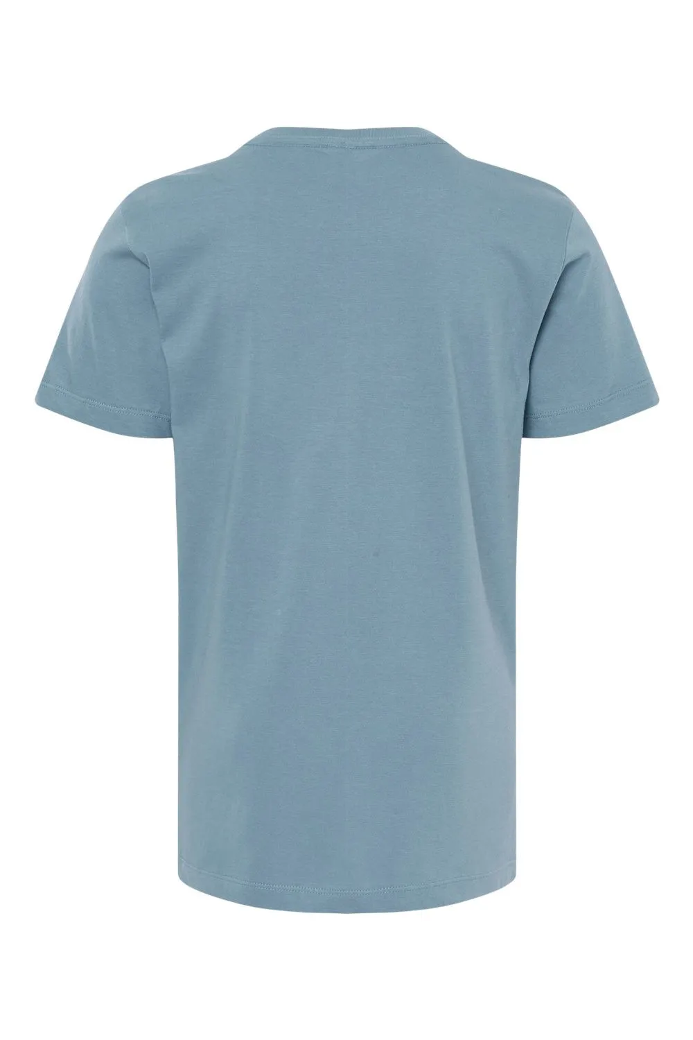 SoftShirts T-shirt bio à manches courtes et col rond pour jeunes - Bleu ardoise