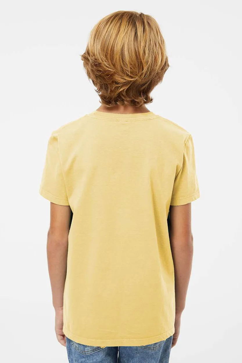 SoftShirts T-shirt bio à manches courtes col rond pour jeunes - Jaune blé