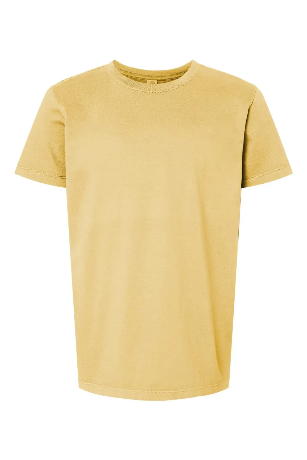 SoftShirts T-shirt bio à manches courtes col rond pour jeunes - Jaune blé
