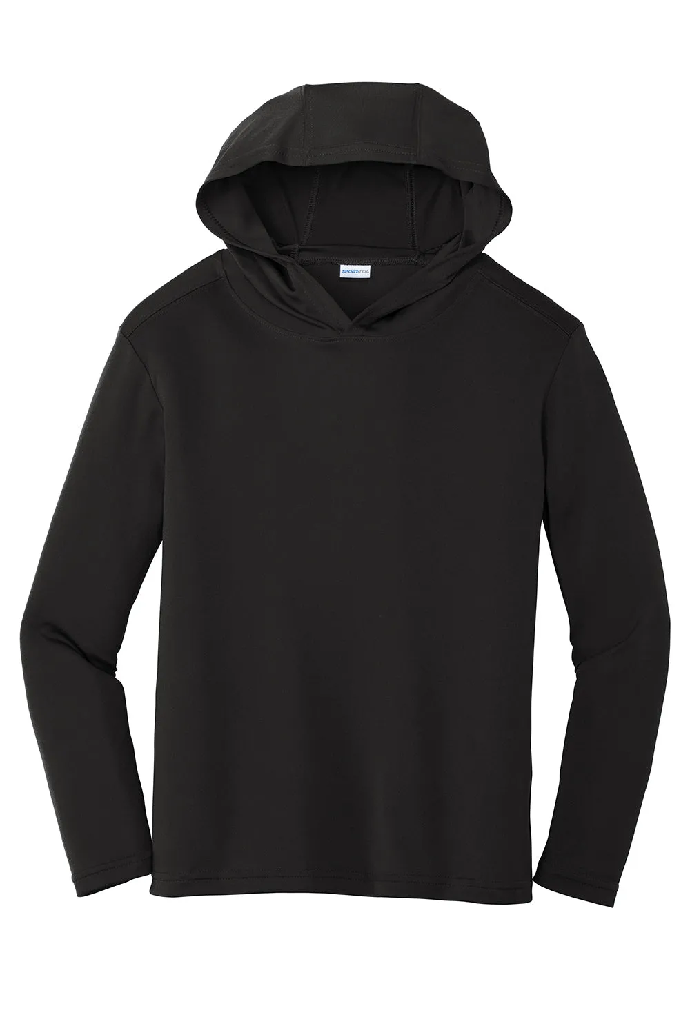 Sport-Tek Sweat-shirt à capuche à manches longues pour jeunes compétiteurs, évacuant l'humidité - Noir