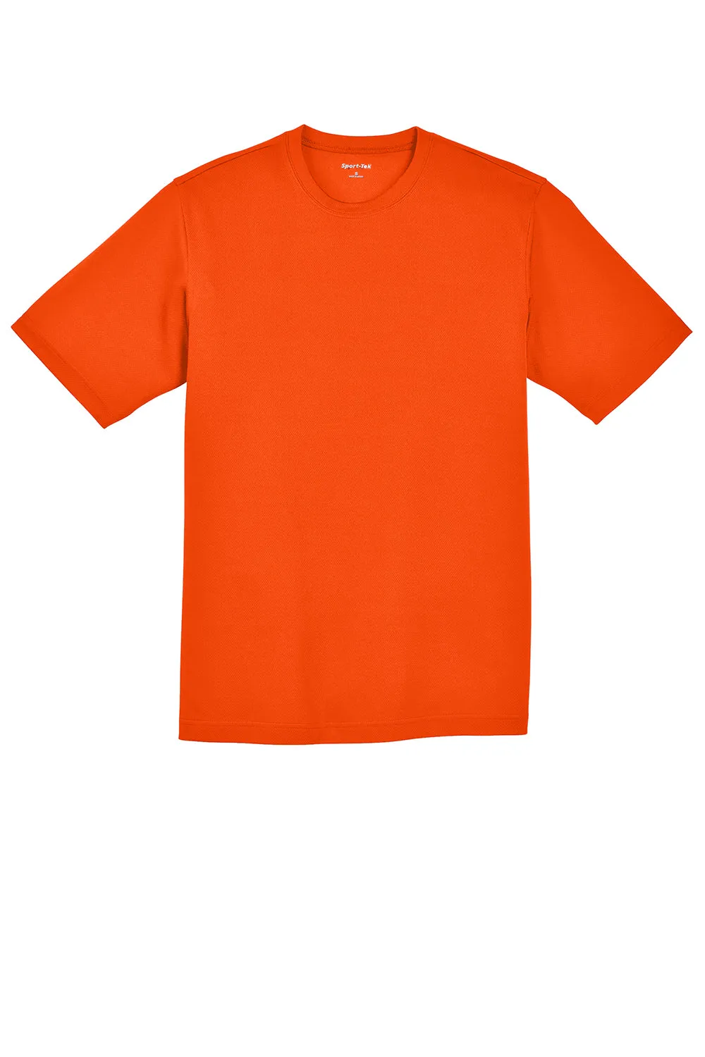 Sport-Tek T-shirt à manches courtes et col rond pour jeunes en mesh évacuant l'humidité - Orange néon