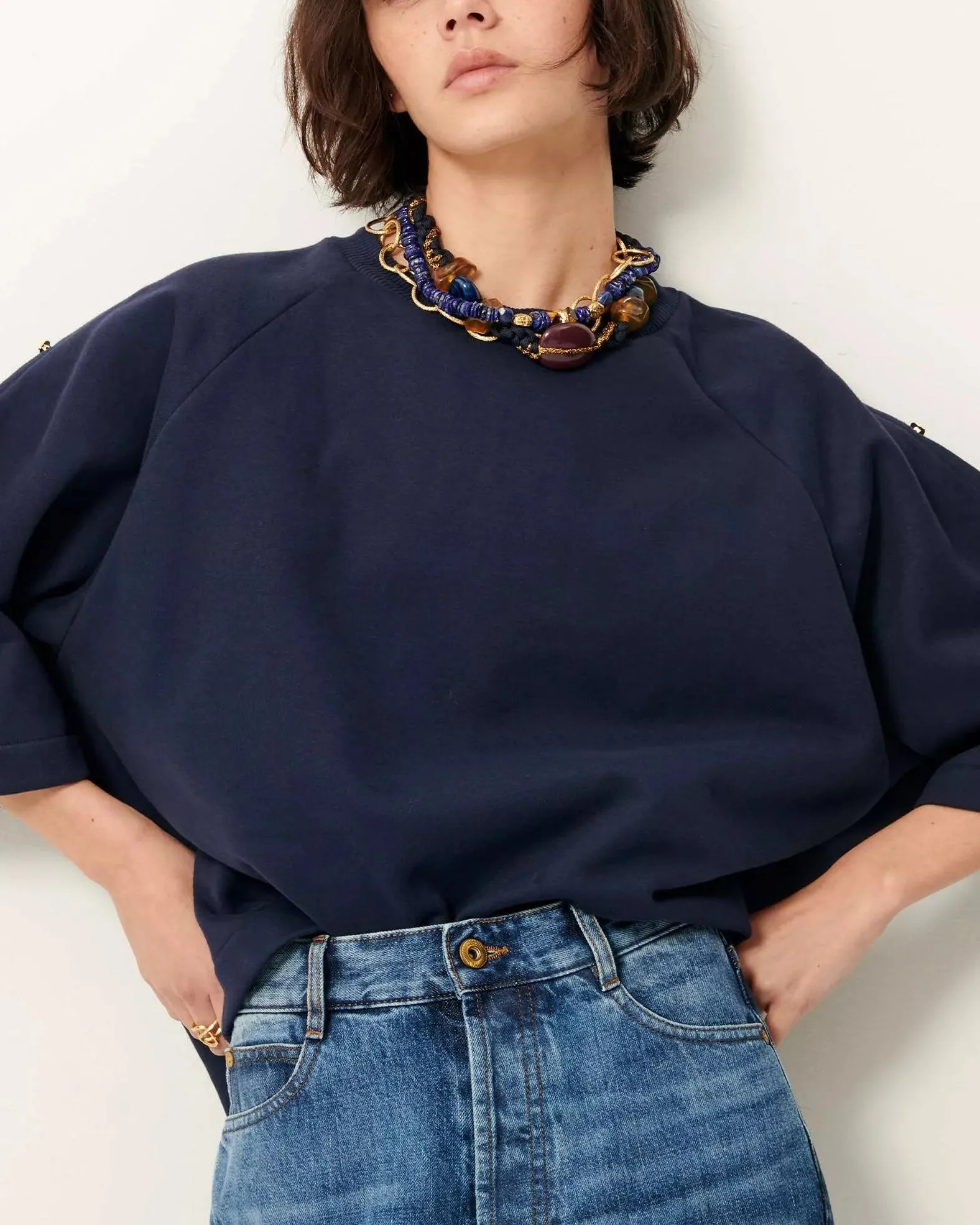 Sweatshirt Son Indigo