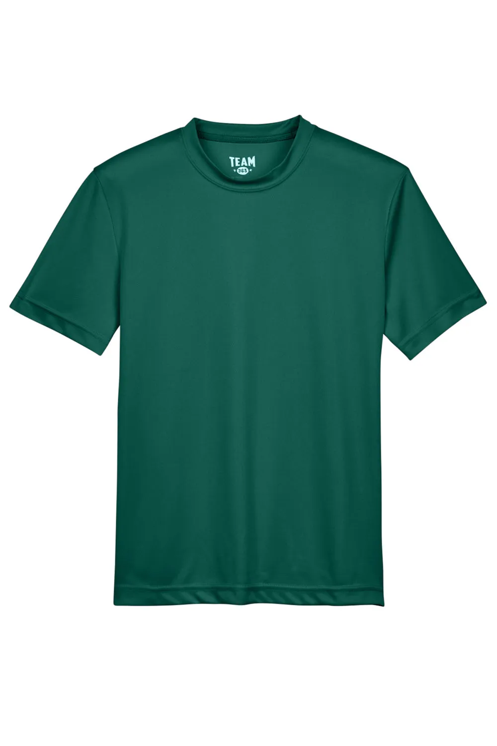 T-shirt à manches courtes et col rond Team 365 Youth Zone Performance à évacuation de l'humidité - Vert forêt