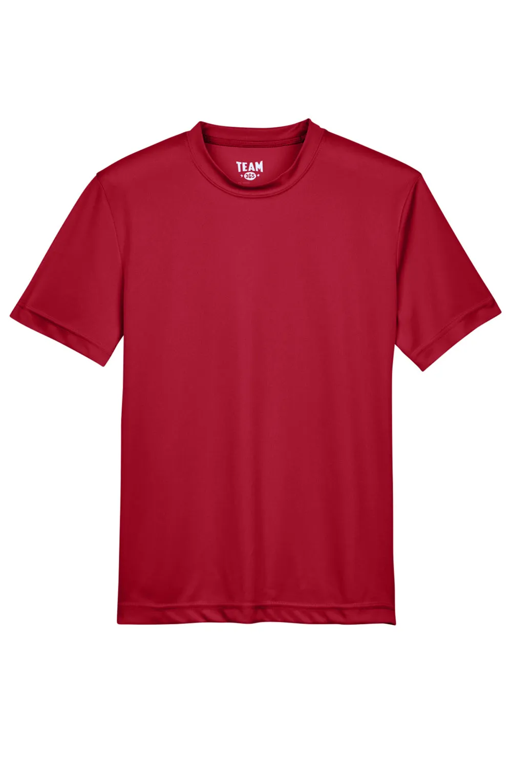 T-shirt à manches courtes et col rond Team 365 Youth Zone Performance à évacuation de l'humidité - Rouge écarlate