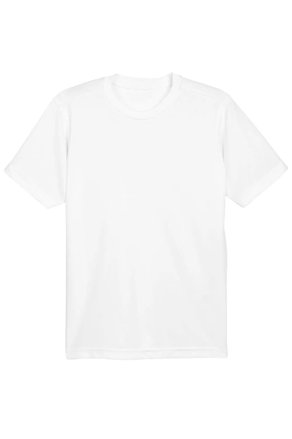 UltraClub Jeunesse T-Shirt à Manches Courtes Col Rond Performance Fraîcheur et Séchage Rapide - Blanc