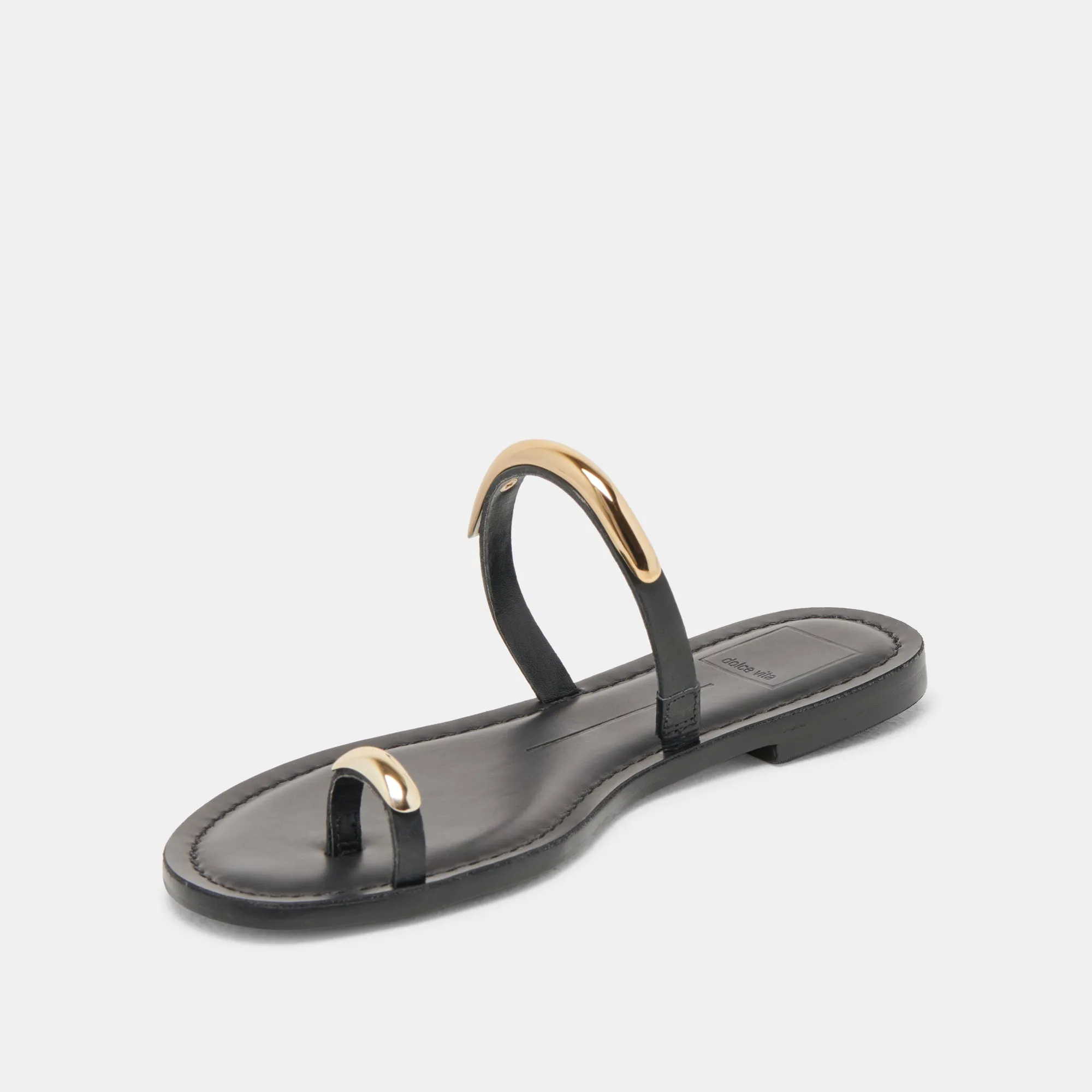 SANDALES WINK EN CUIR NOIR
