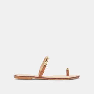 SANDALES WINK WIDE EN CUIR SADDLE